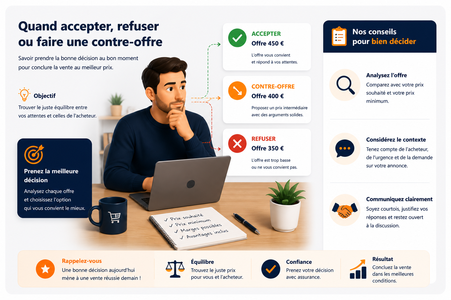 Quand accepter, refuser ou faire une contre-offre