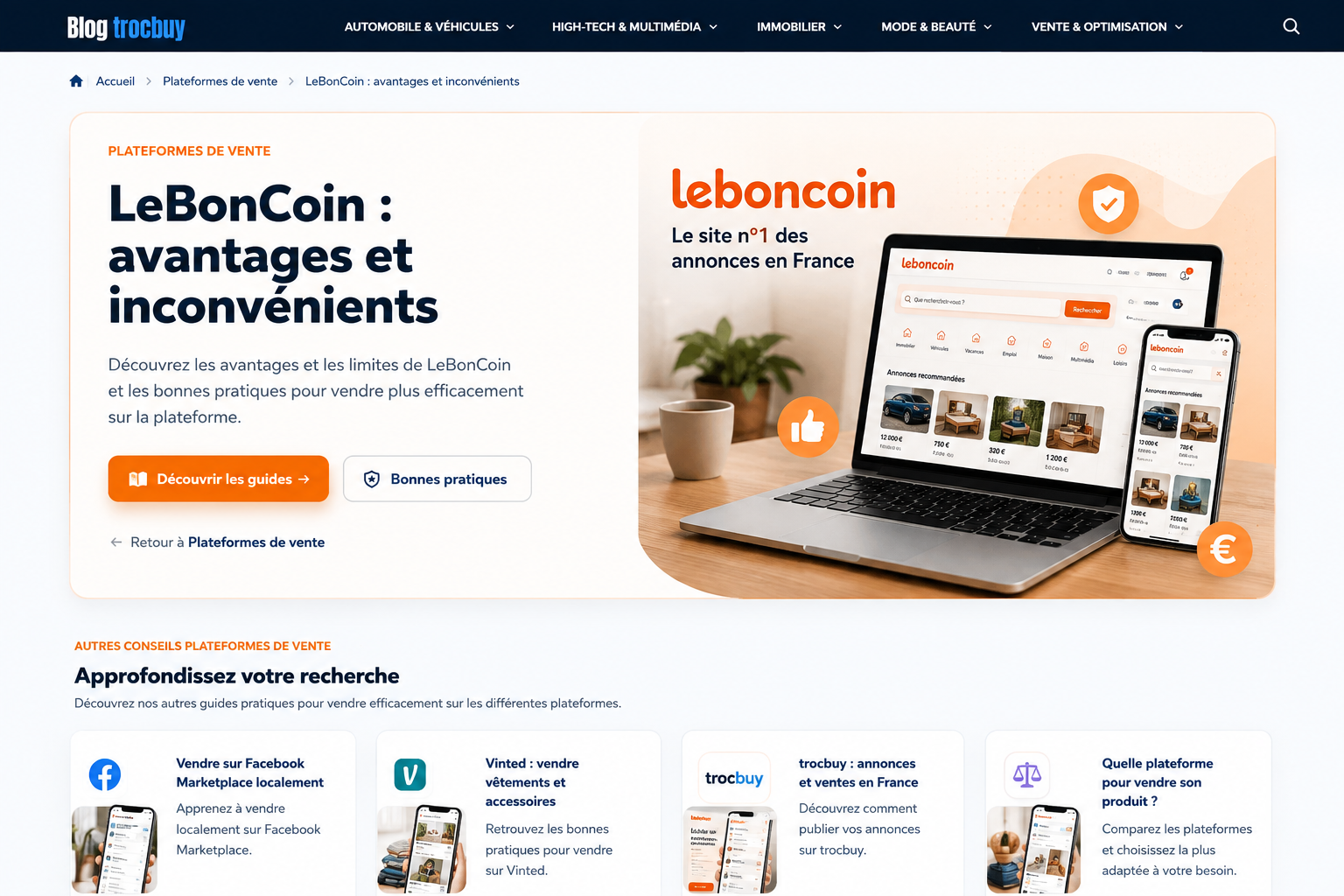 LeBonCoin : avantages et inconvénients