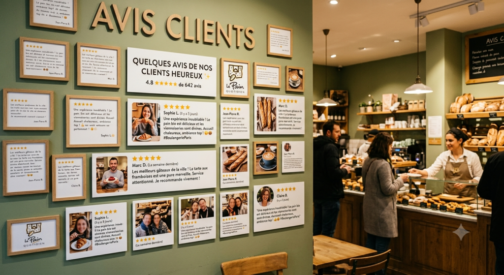 Avis clients positifs pour rassurer avant un achat