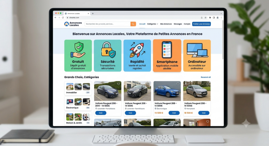 Interface de publication d'une annonce gratuite sur Trocbuy