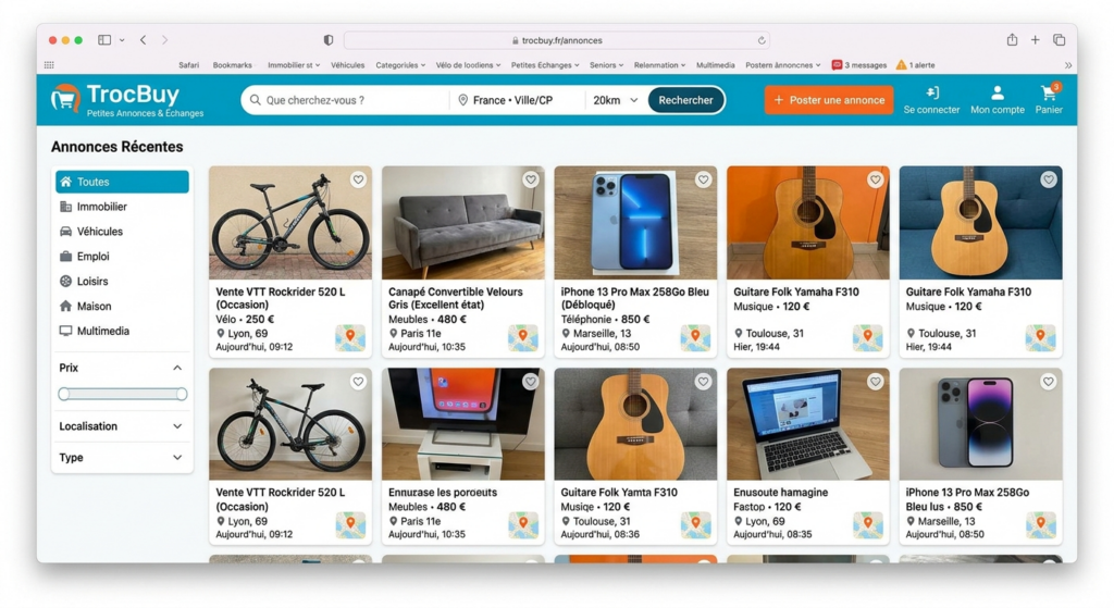 Trouver les meilleures bonnes affaires sur TrocBuy