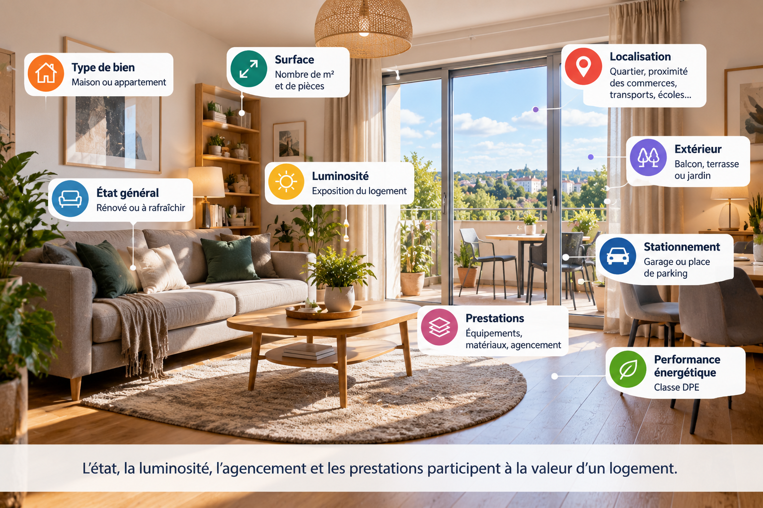 Critères pour estimer la valeur d'un appartement ou d'une maison