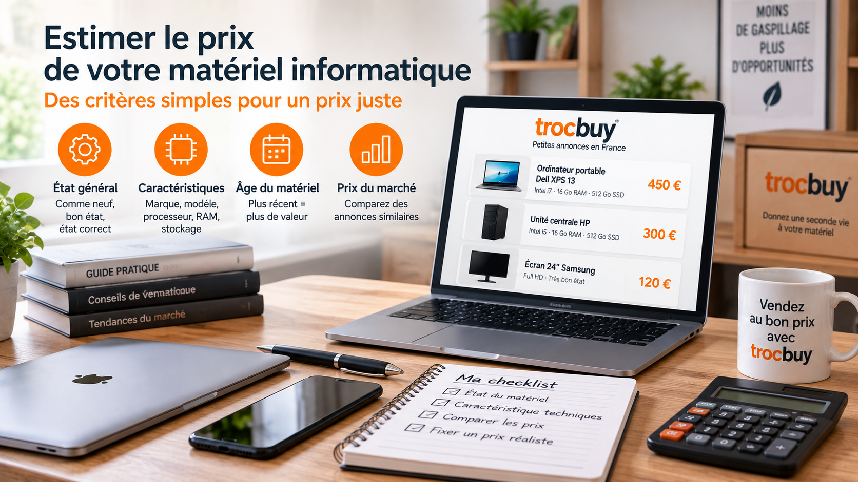 Estimer le prix d'un ordinateur et de composants informatiques d'occasion