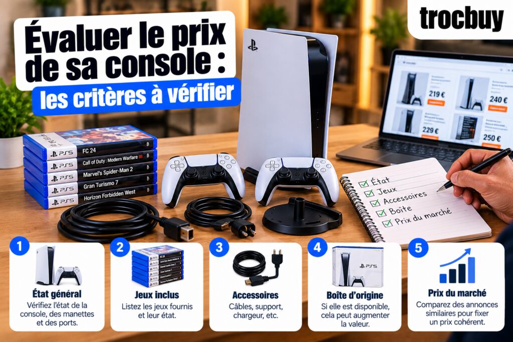 Évaluer le prix d’une console d’occasion avant de la vendre