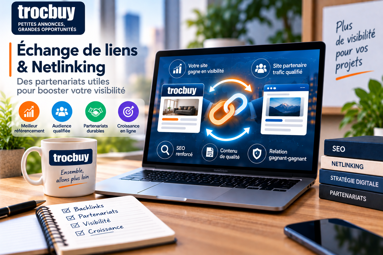 Fonctionnement de l'échange de liens et du netlinking entre deux sites partenaires