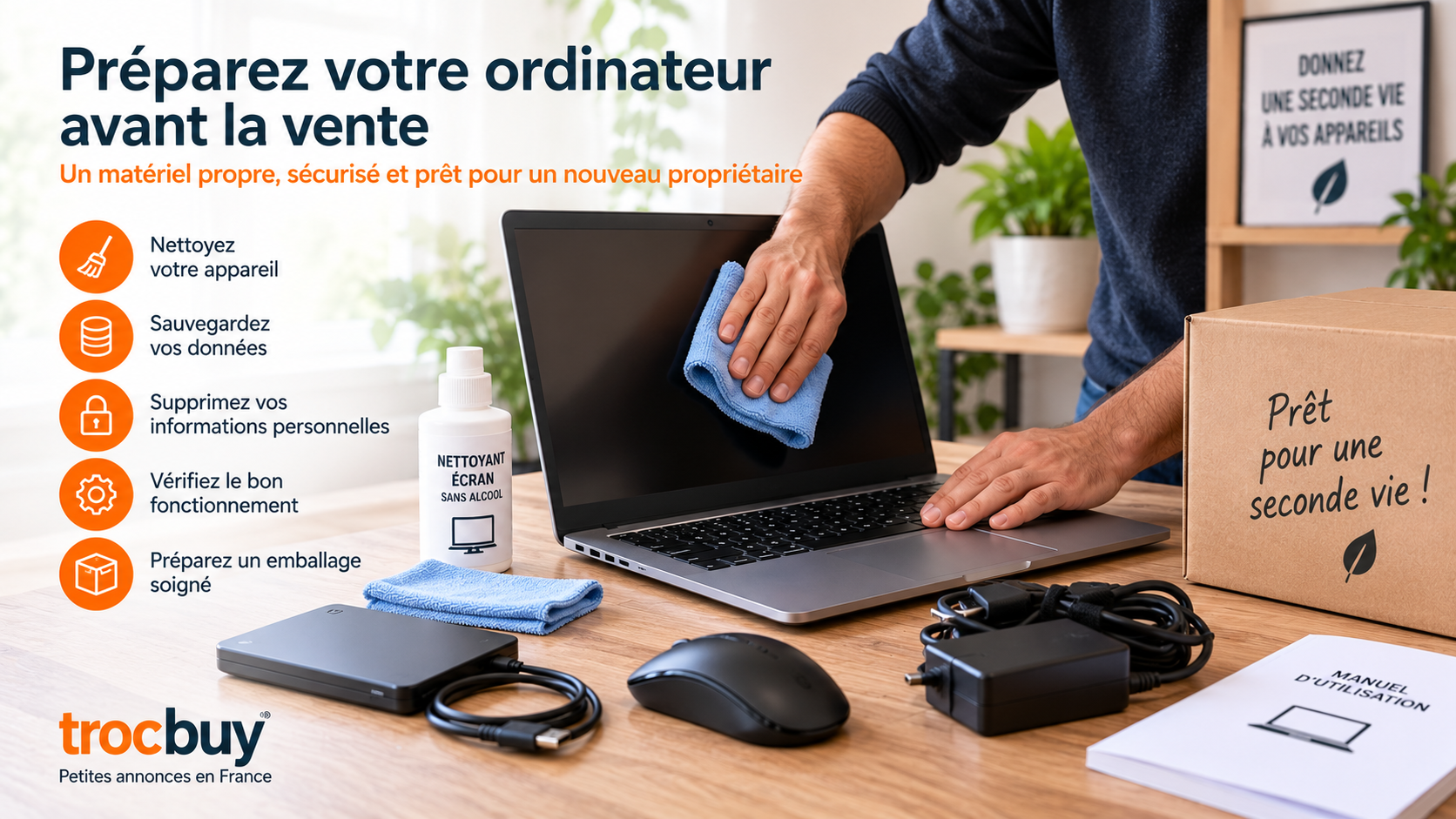 Préparer et nettoyer un ordinateur avant de le vendre d'occasion