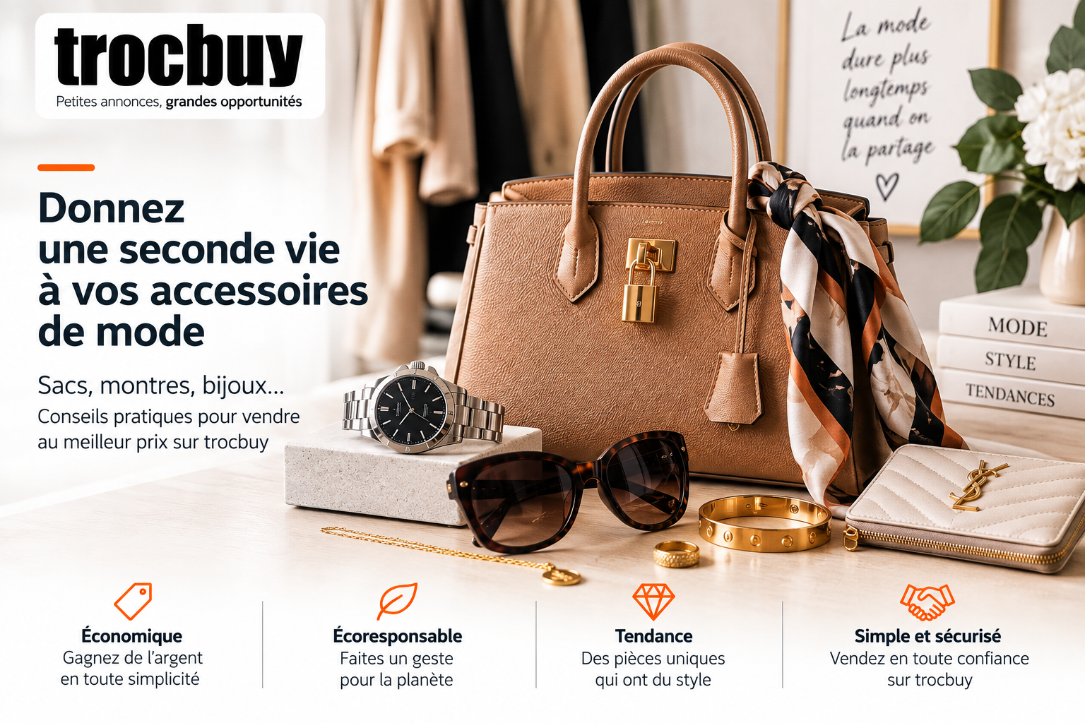 Vendre des accessoires de mode d’occasion : sacs, montres et bijoux