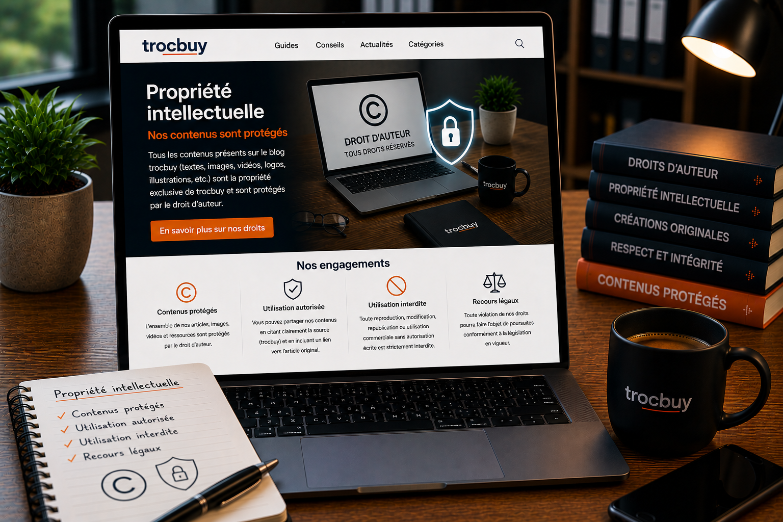 Propriété intellectuelle et protection des contenus trocbuy