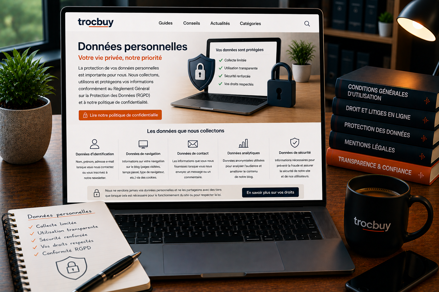 Protection des données personnelles sur trocbuy