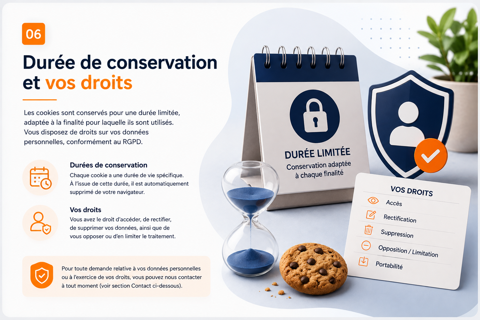 Durée de conservation des cookies et droits des utilisateurs